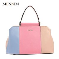 MENNIM2014年初夏女包新品上市时尚撞色牛皮甜美休闲百搭单肩女包