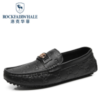 Rock Fairwhale洛克华菲 新品豆豆鞋男真皮韩版时尚潮流休闲鞋套脚一脚蹬司机驾车鞋