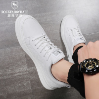 洛克华菲板鞋男鞋冬季小白鞋子男士2022新款潮牌真皮休闲白鞋百搭潮鞋