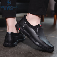 Rock Fairwhale洛克华菲真皮牛皮休闲皮鞋软皮软底一脚蹬豆豆鞋百搭套脚男鞋