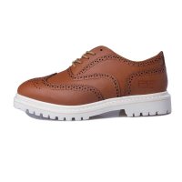 PF 男鞋 新款真皮松糕鞋 韩版潮流镂空布洛克鞋 低帮牛津休闲鞋