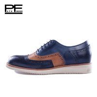 PF 春季新款布洛克鞋 商务休闲皮鞋 低帮冲孔时尚男鞋 厚底板鞋