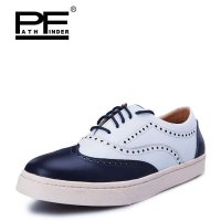 PathFinder PF 春季时尚新款休闲皮鞋 男士英伦复古潮流低帮舒适板鞋3478