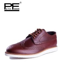 PF 低帮男鞋 英伦潮流商务休闲鞋 雕花镂空时尚布洛克鞋