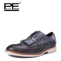 商务休闲鞋 英伦潮流复古男鞋 流苏时尚布洛克鞋