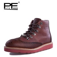 PF 2015男士潮流马丁靴 复古时尚工装靴 短筒保暖皮靴