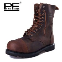 PF 复古潮流牛皮大头工装靴 美式时尚短筒马丁靴 男士军