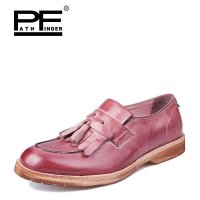PF 英伦乐福皮鞋 商务休闲男鞋 时尚低帮流苏布洛克鞋