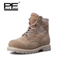 PF 2015新款短筒帆布透气户外靴 真皮军警战斗沙漠靴10606