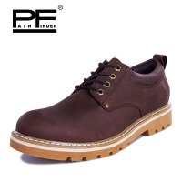 PathFinder PF 新款潮流低帮工装鞋 男士时尚耐磨户外休闲皮鞋