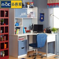多喜爱儿童学习桌 男孩电脑桌 牛仔儿童书桌组合 家具套装