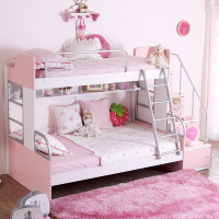 多喜爱儿童家具高低床子母床 上下床儿童床双层床 女孩男孩组合床