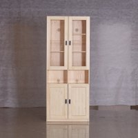 多喜爱儿童家具 二门书柜组合 松木系列储物柜 收纳柜儿童书柜 实木书柜