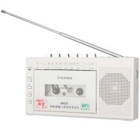熊猫便携式收录机6503 白 收音机磁带USB插卡数码播放