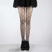 上海厚木 薄款菱形格性感百搭提花显瘦花纹网格打底连裤袜女丝袜子