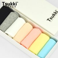 Tsukki礼盒7双装秋季星期袜子7日袜女 短筒纯色糖果袜子 棉质吸湿排汗短袜 SOW1120