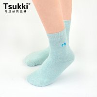 Tsukki秋冬保暖加厚毛圈短袜 日系舒适蝴蝶结刺绣中筒棉袜 袜子女 SOW2125
