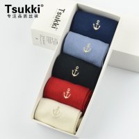 Tsukki礼盒装短袜 日系糖果色海洋风刺绣短袜 短筒加厚保暖棉袜 休闲袜子女