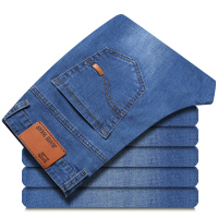 春夏男士牛仔裤直筒修身弹力舒适都市休闲轻商务长裤