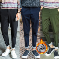 秋冬季棉弹力男士宽松休闲裤户外冲锋裤纯色ins工装男裤商务休闲加大码中青年长裤