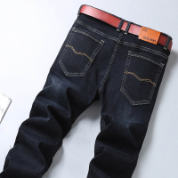 富贵鸟 秋冬2019新款弹力男士牛仔裤直筒修身舒适休闲中青年长裤