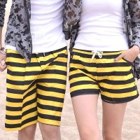 2014新款条型海滩裤 情侣休闲裤男女短裤 沙滩裤户外加厚速热裤