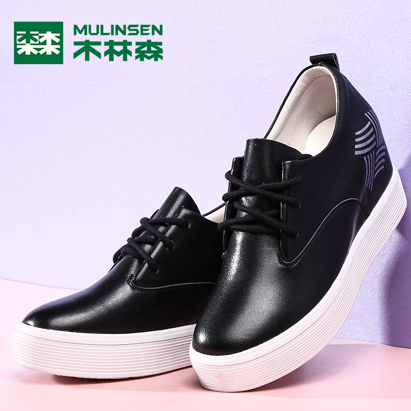 木林森女鞋2017春季厚底运动休闲鞋