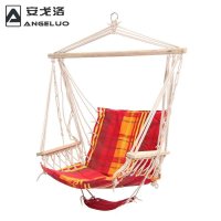 全棉帆布单人吊椅 加厚帆布内层海绵垫吊床椅野营宿舍寝室内秋千