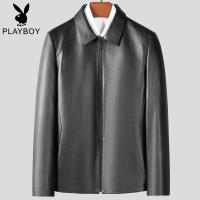 海宁真皮皮衣男式秋新款头层牛皮短款翻领修身男皮夹克 SNX-W6887