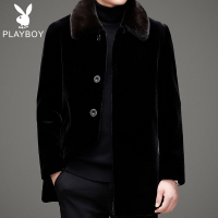 仿金貂绒男外套冬季毛领大码中长款风衣男皮草皮大衣皮毛一体男装 WLXF606-2