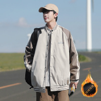 春秋拼接美式棒球服夹克男情侣休闲外套百搭宽松飞行员上衣男 PBQ3613