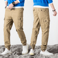 纯棉多口袋工装裤长裤运动裤劳保裤男士宽松耐磨纯色战术休闲裤 G6939