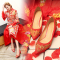 品点新款结婚鞋新娘鞋中国风红色高跟鞋婚鞋