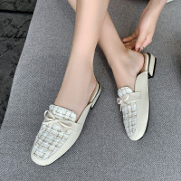 包头凉拖鞋女夏平底2020新款外穿时尚百搭粗跟网红低跟半拖穆勒鞋