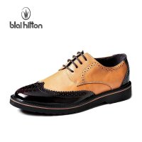 布洛克鞋男真皮英伦男鞋休闲潮男复古风潮流男士潮鞋镂空雕花鞋子