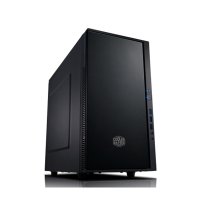 酷冷至尊(CoolerMaster)小清风静音版 黑色 迷你机箱(支持M-ATX主板/USB3.0/背走线/电源下置)