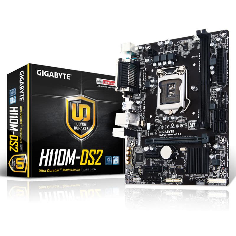 技嘉 GIGABYTE H110M-DS2 H110全固态电容 LGA1151带打印口主板图片