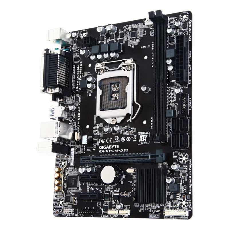 技嘉 GIGABYTE H110M-DS2 H110全固态电容 LGA1151带打印口主板图片