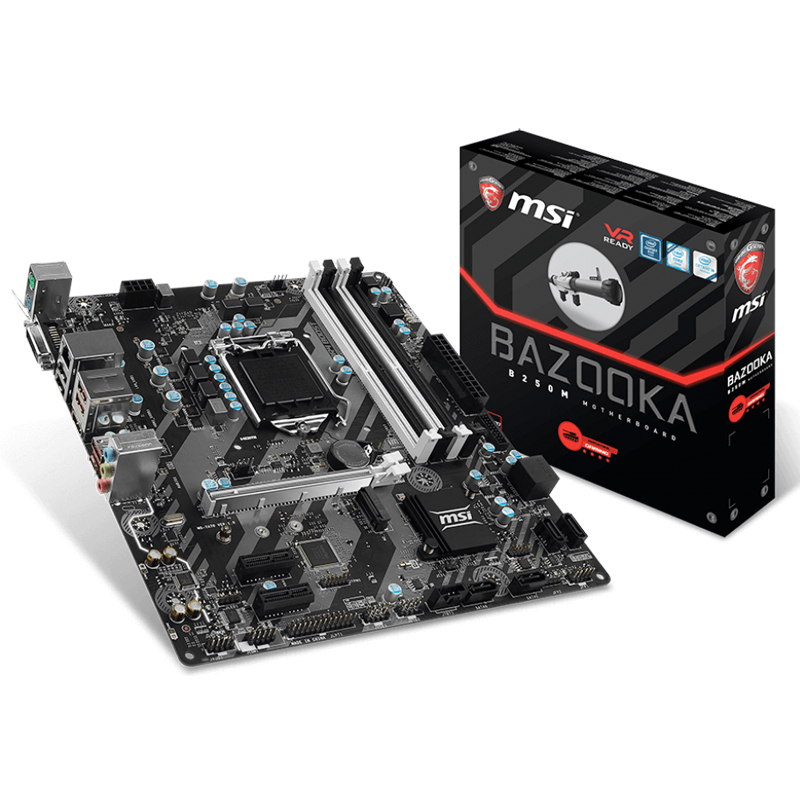 微星msib250mbazooka1151电脑主板支持7代处理器1151ddr4m2接口