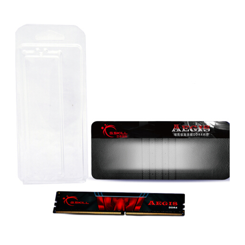 芝奇(G.SKILL) AEGIS系列 DDR4 2133频率 8G 台式机内存(黑红色)
