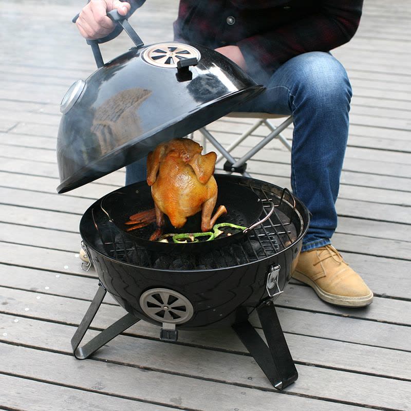 烧烤世家 烧烤炉家用烧烤架户外 野外便携式木炭烤肉架 碳烤炉大号烤肉炉子 太空舱图片