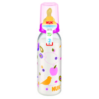 NUK240MLPP彩色卡通奶瓶（带2号乳胶中圆孔奶嘴）