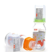 NUK 125ML 耐高温玻璃彩色奶瓶(带1号仿真通气奶嘴)