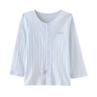 英氏内衣春夏款 婴幼儿纯棉提花内衣开衫长袖上衣133612