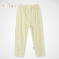 英氏内衣春夏款 婴幼儿竹棉内衣133606宝宝拆裆长裤家居裤睡裤