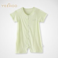 英氏内衣春夏款 婴幼儿竹棉内衣133599 短袖蛤衣 连体衣