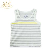英氏15夏款童装 男宝宝纯棉舒适条纹百搭背心 152349