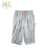 英氏女童裤子夏季儿童中裤可开裆婴儿裤子女童夏裤纯棉152103