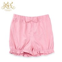 英氏15夏款童装 女宝宝纯棉舒适可拆裆短裤子152212