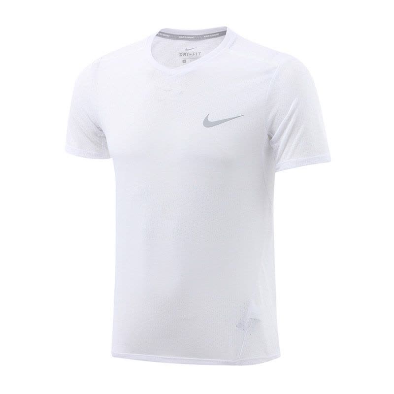 【下架】NIKE耐克2017春夏新款男上衣运动跑步短袖T恤833137-010 白色 S图片